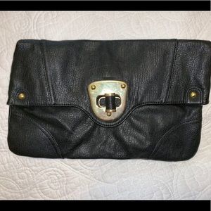 Faux leather big clutch